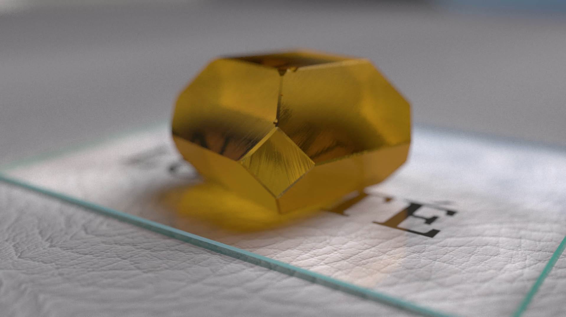 The origin colour of LONITÉ cremation diamond from ashes is amber yellow