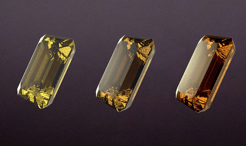 Zwei runde, brillant geschnittene farblose einäschungsdiamanten aus asche.