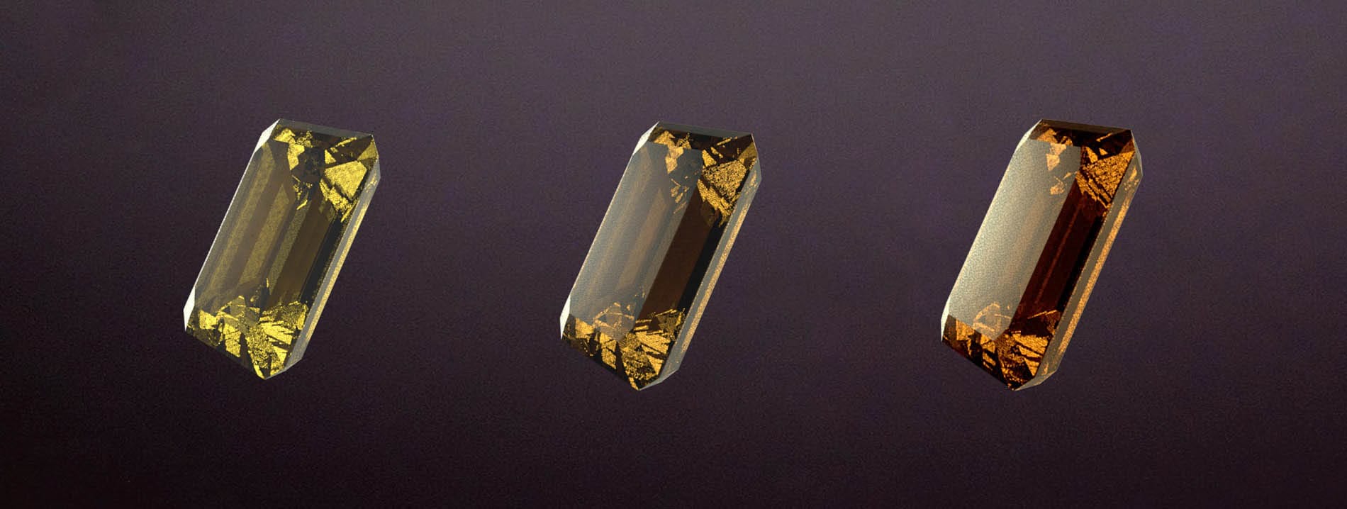 Die Ursprungsfarbe der LONITÉ Diamantbestattung aus Asche ist bernsteingelb